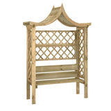 Vidaxl Pergola mit Dach und Sofa -gestrichen