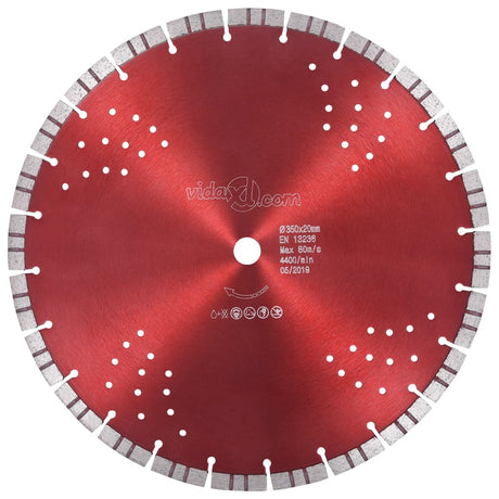 Vidaxl Diamond Saw Blade mit Turbo und Löchern 350 mm Stahl