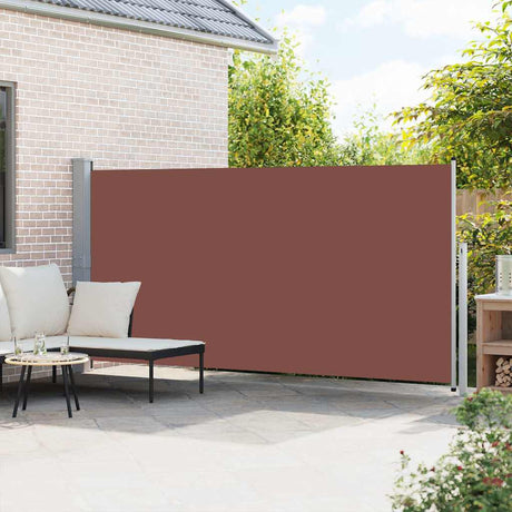 VIDAXL Seitendopy erweiterbar 160 x 500 cm Braun