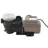 Vidaxl Schwimmbadpumpe mit Timer 0,25 PS 8000 l u Schwarz