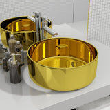 VIDAXL WASHBAIN 40x15 cm Keramik Gold gefärbt