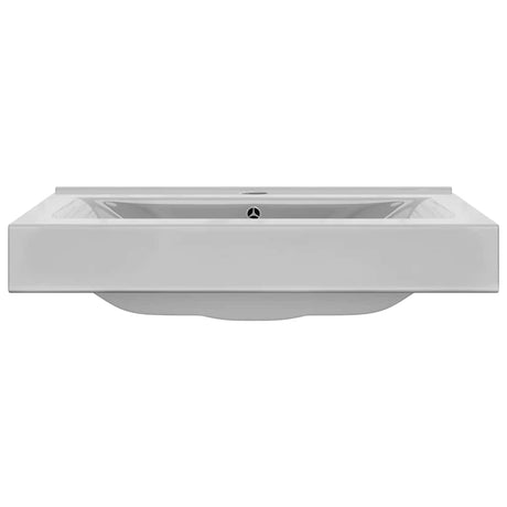 Vidaxl -Waschbecken mit Landung 60x46x16 cm Keramik Silber gefärbt