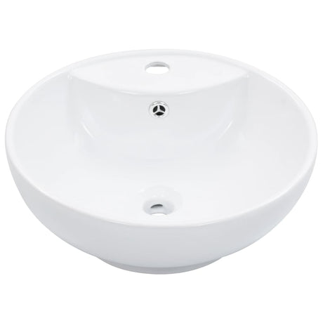 Vidaxl -Waschbecken mit Landung 46,5 x 18 cm Keramik Weiß