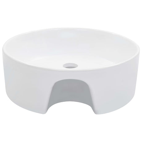 Vidaxl -Waschbecken mit Landung 36x13 cm Keramik Weiß
