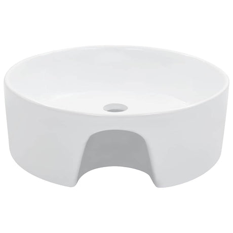 Vidaxl -Waschbecken mit Landung 36x13 cm Keramik Weiß