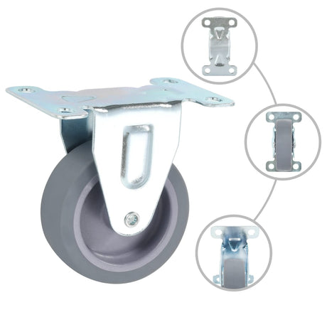 Vidaxx feste Räder 4 Stück 75 mm