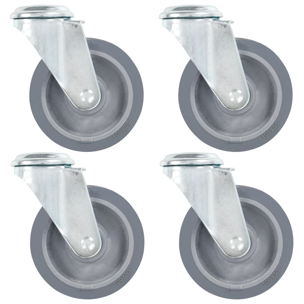 Vidaxl-Lenkrollen mit Bolzenlöchern 4 Stück 100 mm