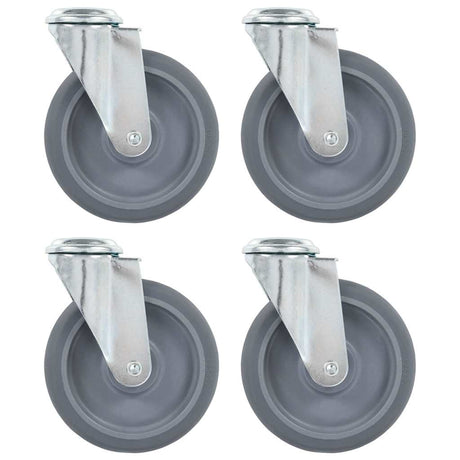 Vidaxl Lenkrollen mit Bolzenlöchern 4 Stück 125 mm