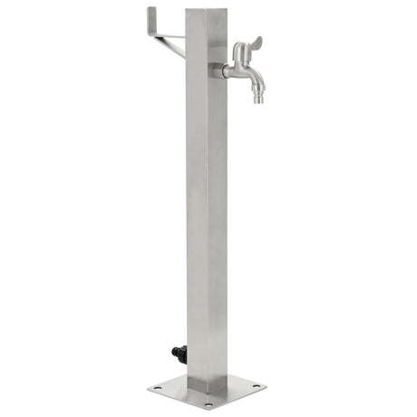 Vidaxl Garten Wassersäule Quadrat 65 cm Edelstahl
