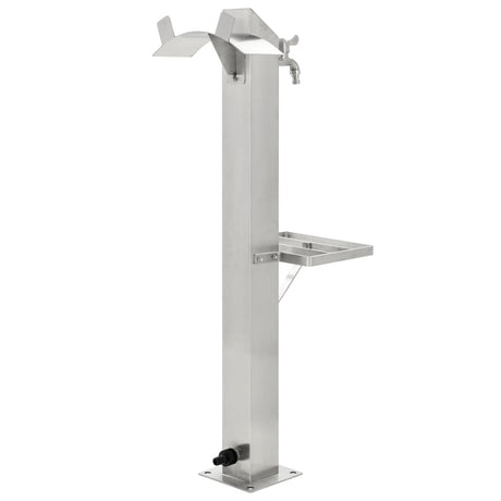 VIDAXL Garten Wassersäule Quadrat 95 cm Edelstahl
