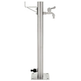 Vidaxl Garten Wassersäule rund 65 cm Edelstahl