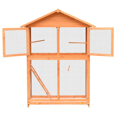 Vidaxl Vogelkooi 125.5x59.5x164 cm Solid pine and pinewood