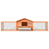 VIDAXL -Kaninchenhütte 310x70x87 cm Festkiefer und Pinewood