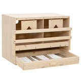Vidaxl Chicken Shelter 2 Fächer 63x40x45 cm Festkiefer