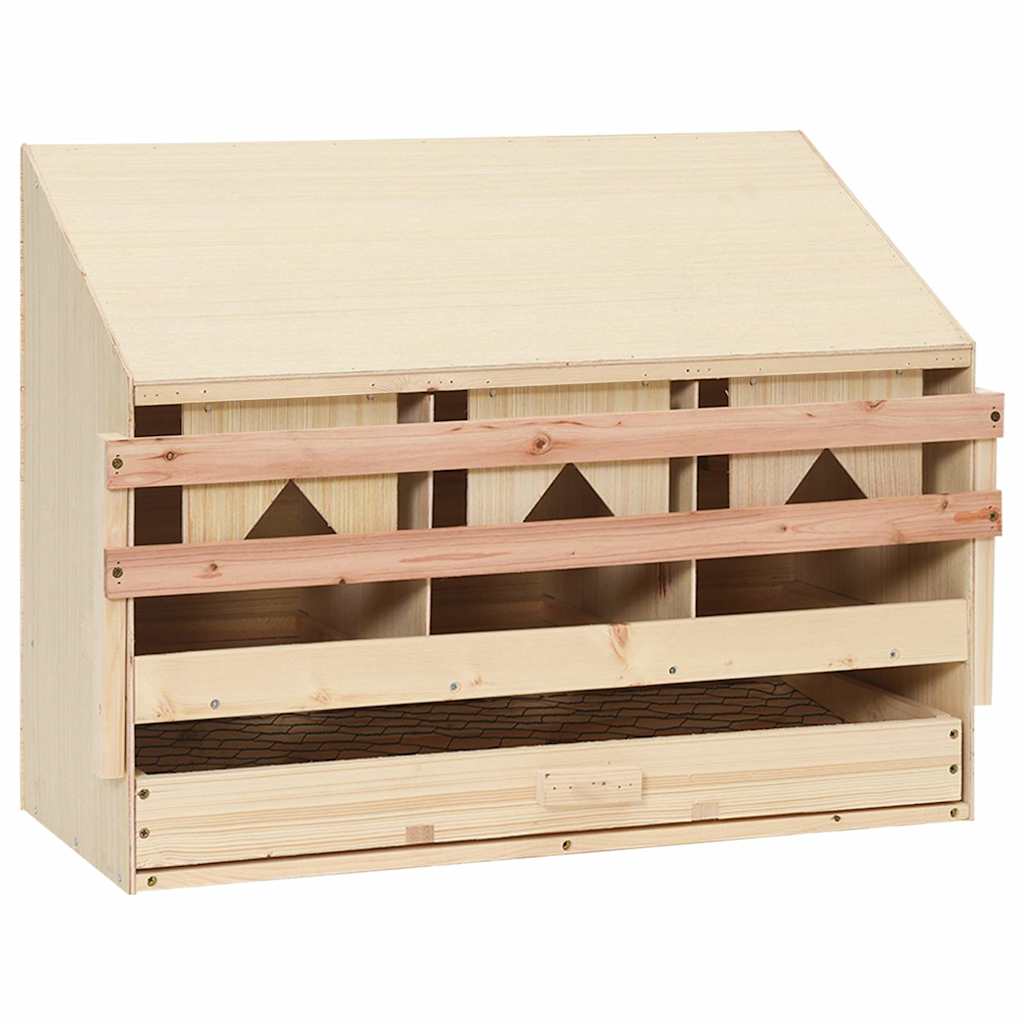 Vidaxl Chicken Shelter 3 Fächer 72x33x54 cm Festkiefer