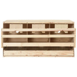 VIDAXL -Hühnerheim 3 Fächer 72x33x38 cm Festkiefer