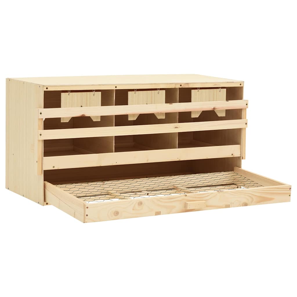VIDAXL -Hühnerheim 3 Fächer 72x33x38 cm Festkiefer