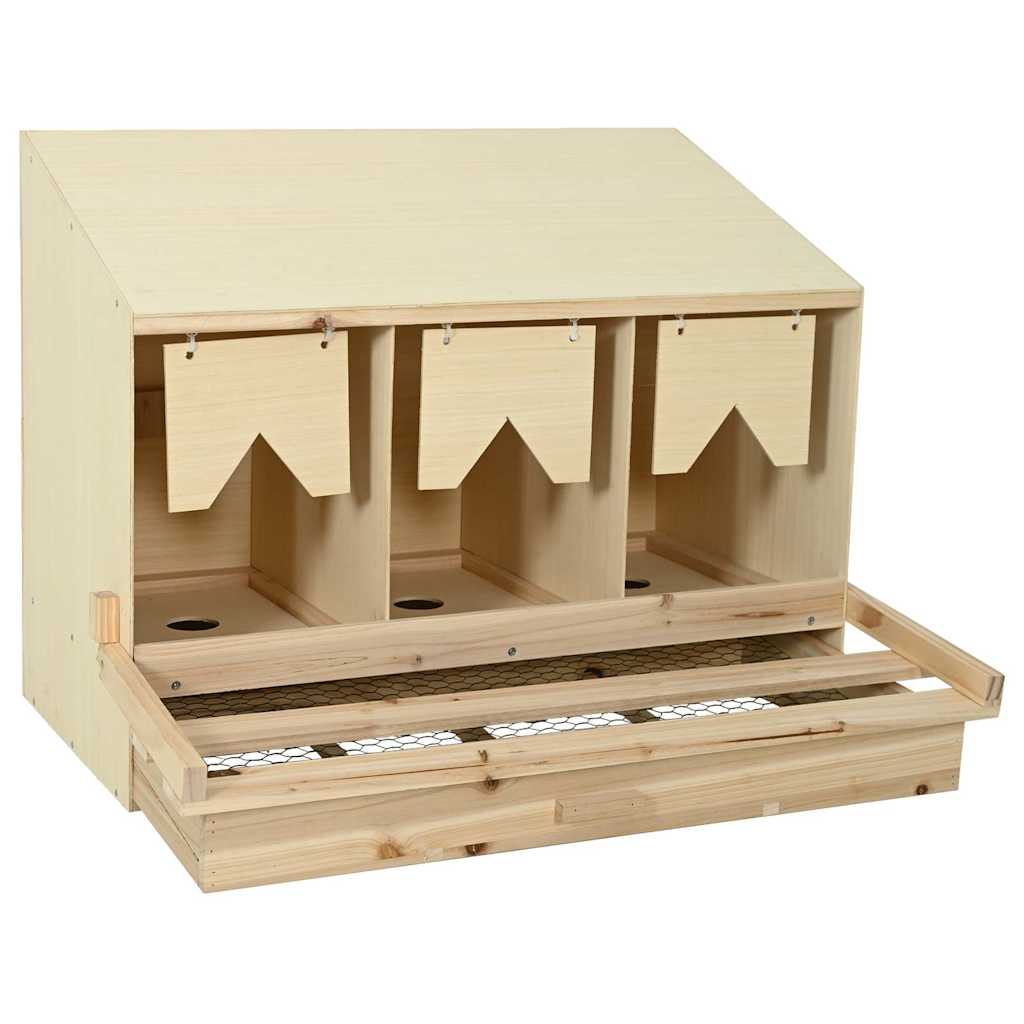 Vidaxl Chicken Shelter 3 Fächer 93x40x65 cm Festkiefer