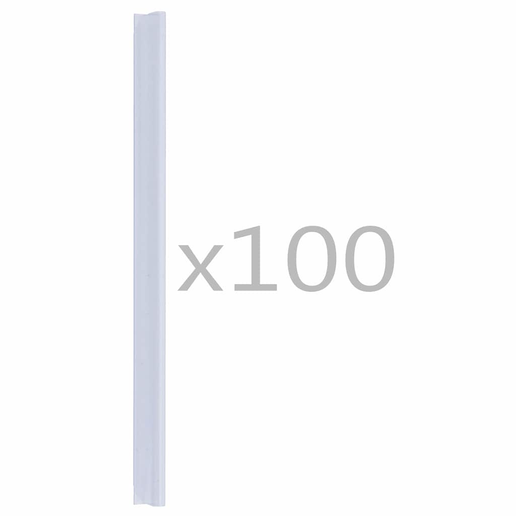 Vidaxl 100 St. Zaunstreifenklemmen PVC transparent