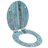 Vidaxl Toilettensitz mit weicher Deckel Old Wood MDF