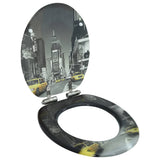 Vidaxl-Toilettensitz mit Soft-Close-Deckel New York MDF