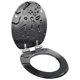 Vidaxl-Toilettensitz mit weicher Deckel Wassertropfen MDF