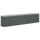 Vidaxl Pflanzer Einsatz 400x80x81 cm verzinkter Stahl grau