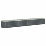 Vidaxl Pflanzer Einsatz 400x80x44 cm verzinkter Stahl grau