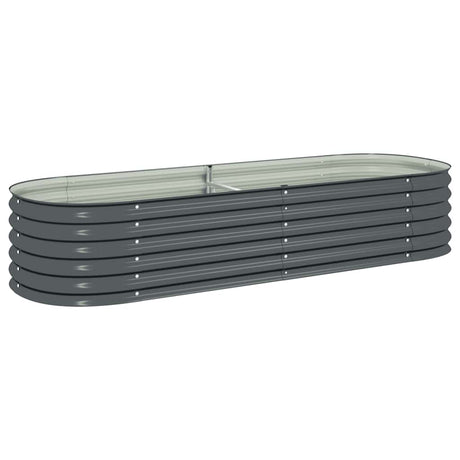 VIDAXL -Pflanzer erhöht 240 x 80 x 44 cm verzinkter Stahlgrau