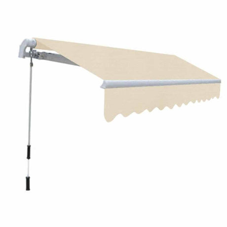 Vidaxl Luifel erstreckt sich manuell 300 cm Creme