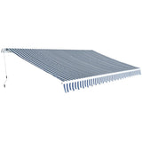 Vidaxl luifel erstreckt sich manuell 500 cm blau weiß