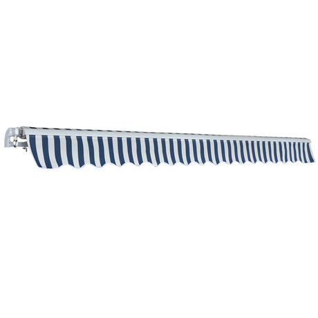 Vidaxx Markise manuell ausziehbar 400 cm blau weiß