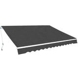 Vidaxx Markise manuell ausziehbar 400 cm Anthrazit