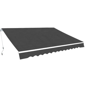 Vidaxx Markise manuell ausziehbar 400 cm Anthrazit