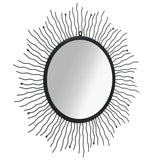 Vidaxl Garten Wandspiegel Sunburst 80 cm schwarz