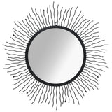 Vidaxl Garten Wandspiegel Sunburst 80 cm schwarz