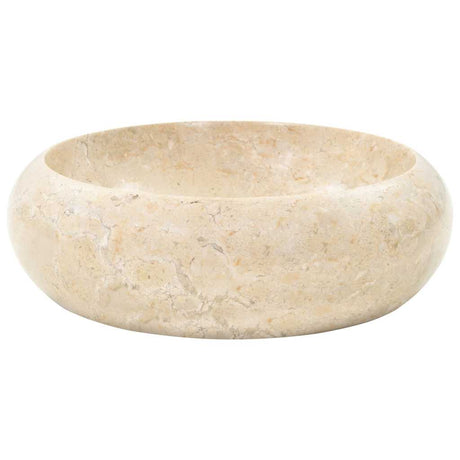 Vidaxx Waschbecken 40x12 cm Marmor creme