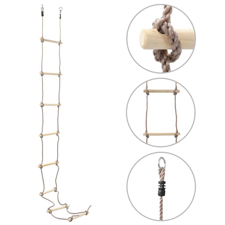 Vidaxl -Seilleiter 290 cm Holz