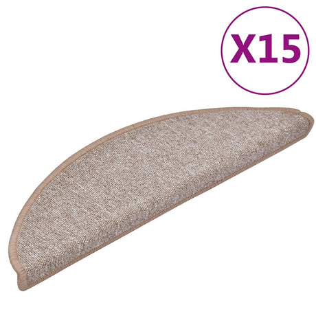 VIDAXL 15 ST -Pedalmatten 56x17x3 cm hellbraun