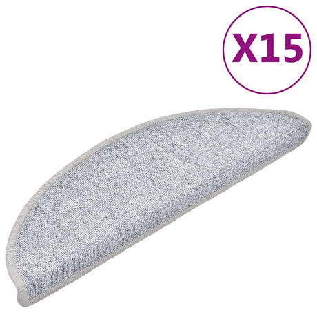 VIDAXL 15 ST Pedalmatten 56x17x3 cm hellgrau