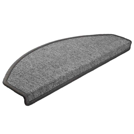 Vidaxl -Treppenmatten 15 ST 65x24x4 cm dunkelgraue Hemisphäre groß