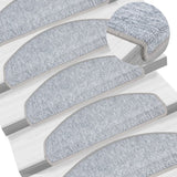 Vidaxl 15 Stusen 65x24x4 cm hellgrau