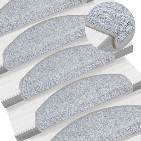 Vidaxl 15 Stusen 65x24x4 cm hellgrau