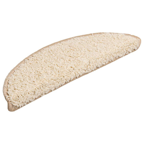 VIDAXL -Treppenmatten 15 ST 56x17x3 cm cremefarben -gepflegt