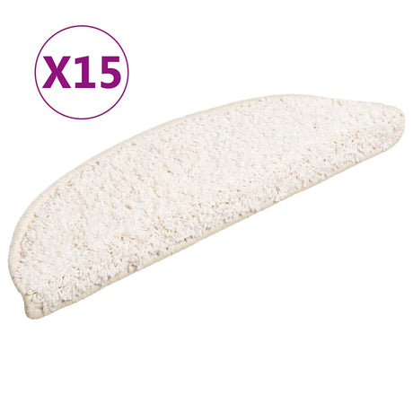 Vidaxx Stufenmatten 15 St. 56x17x3 cm weiß halbrund