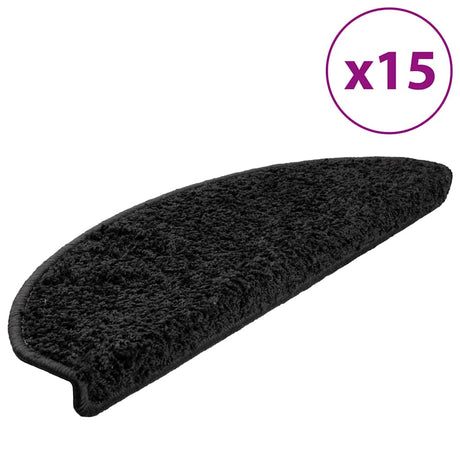 Vidaxx Stufenmatten 15 St. 65x21x4 cm schwarz halbrund groß