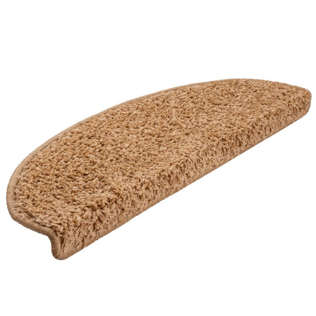 Vidaxl -Treppenmatten 15 ST 65x21x4 cm Beige
