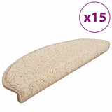 VIDAXL -Treppenmatten 15 ST 65x21x4 cm cremefarben -gepflegt