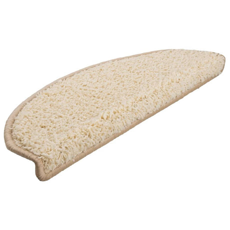 VIDAXL -Treppenmatten 15 ST 65x21x4 cm cremefarben -gepflegt