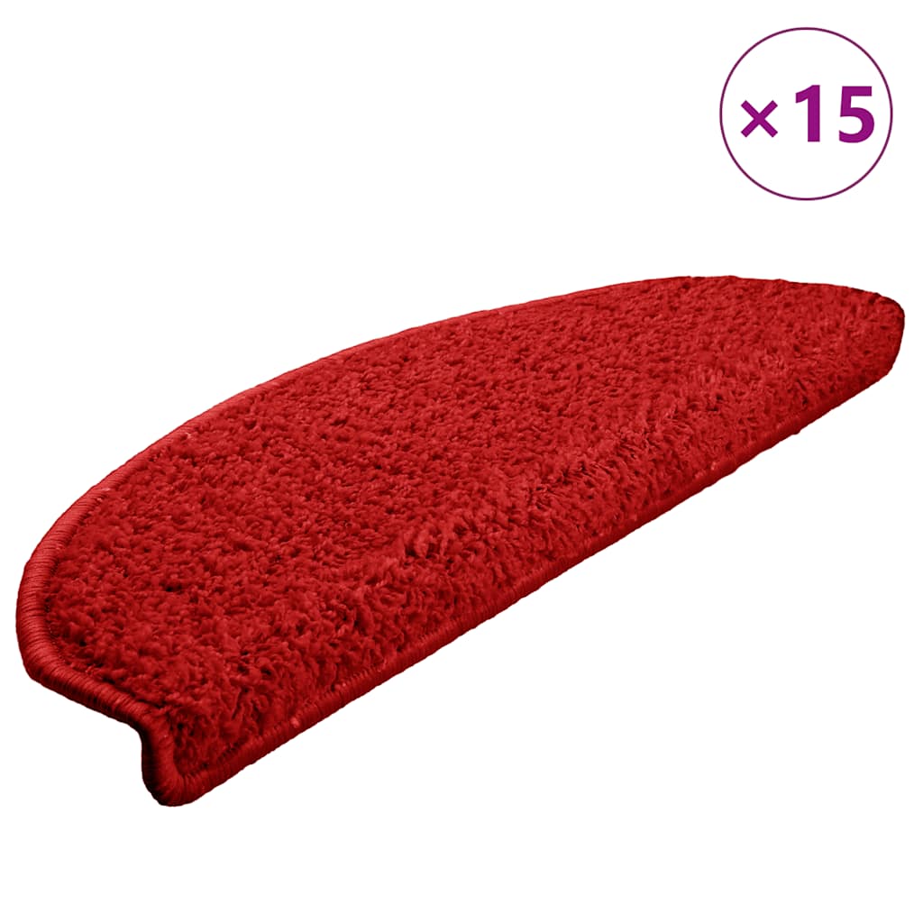 Vidaxx Stufenmatten 15 St. 65x21x4 cm rot halbrund groß